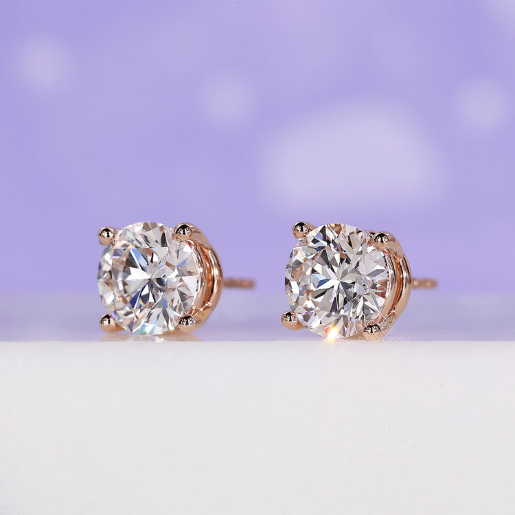 Elegant 3 carat diamond earrings for women.