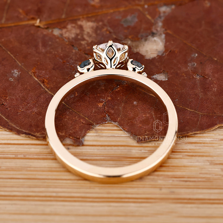 Custom engagement ring tailored to personal taste.
