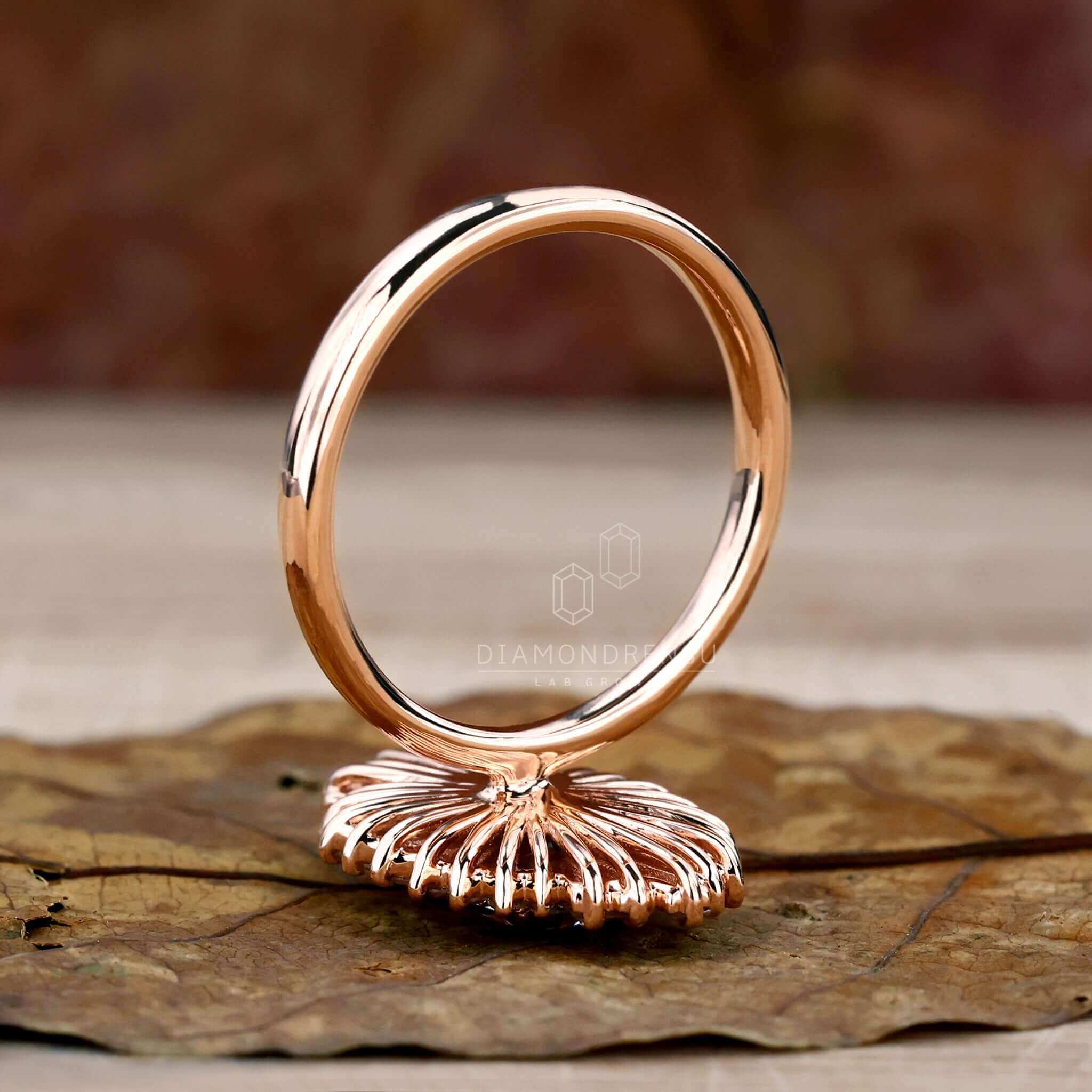 Diamond engagement ring with side stones crafted for modern sophistication