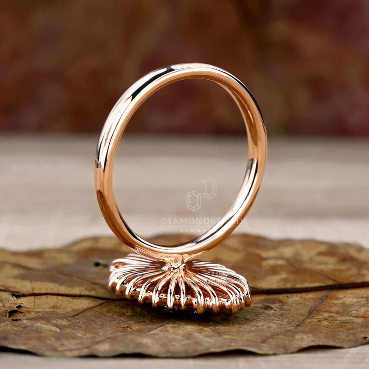 Diamond engagement ring with side stones crafted for modern sophistication