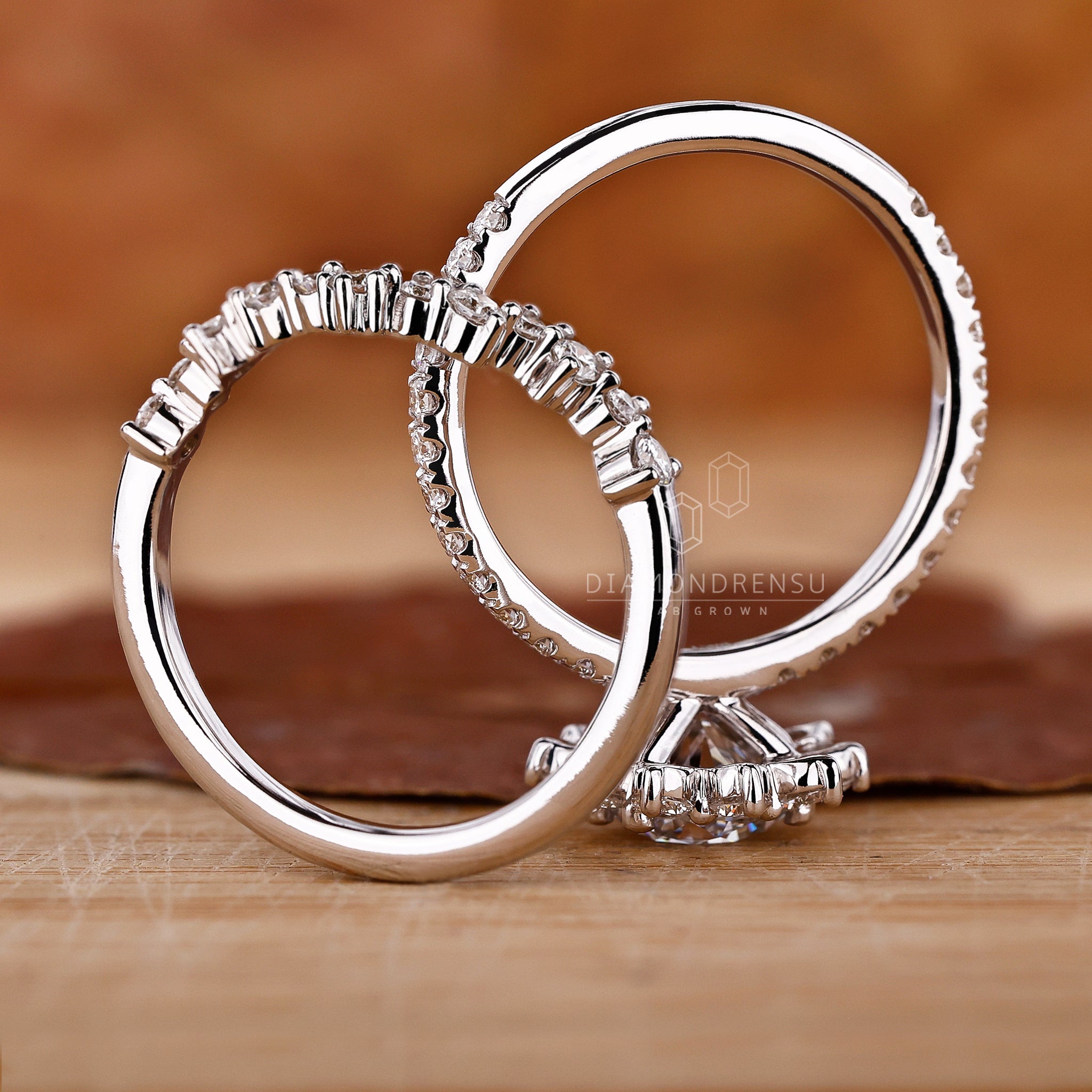 Round Diamond White Gold Bridal Set