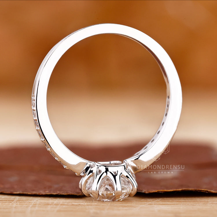 Gift for her – old mine cushion cut diamond engagement ring from Diamondrensu UK.