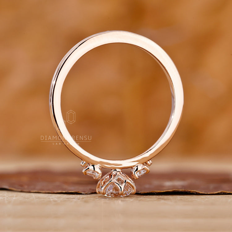 Diamond ring UK made using handmade jewelry method.
