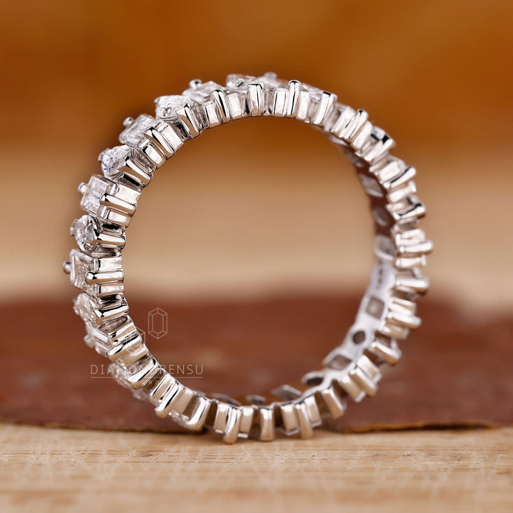 Marquise cut and baguette cut diamond band.