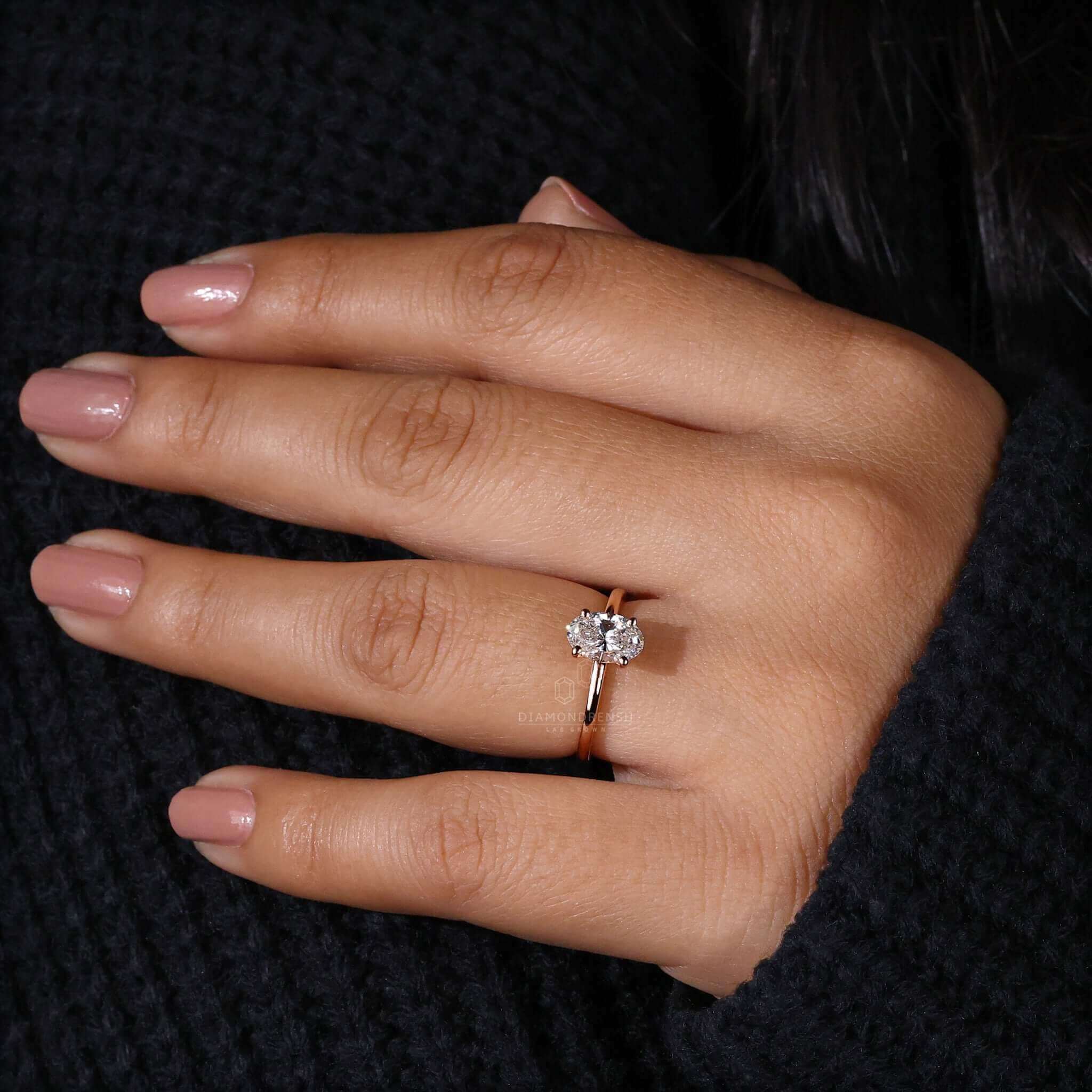 Solitaire diamond ring in a diamondrensu UK ring style for fine jewellery lovers.