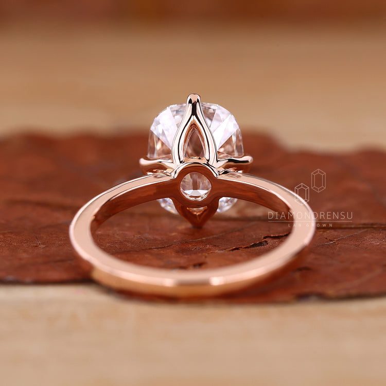 Diamondrensu UK engagement ring styled as cushion cut engagement ring