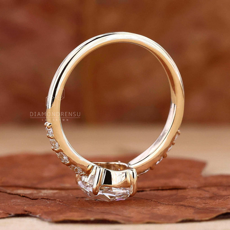 Exquisite claw prong setting featuring a rose cut diamond for a classic yet modern feel.