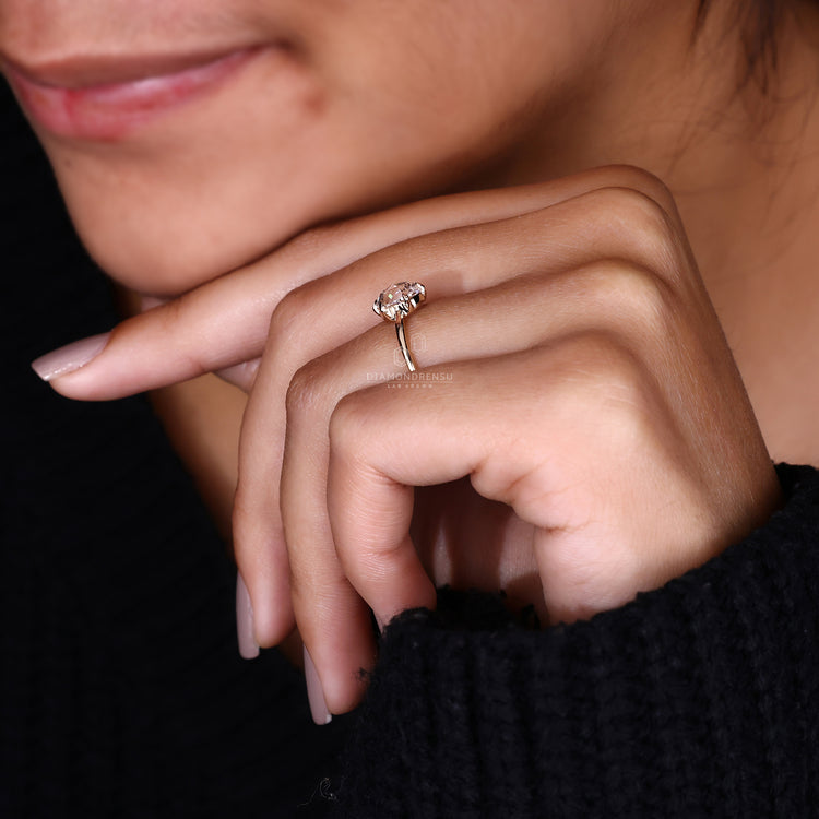 Custom solitaire ring crafted by Diamondrensu UK.