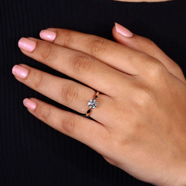 Solitaire engagement ring UK with exquisite detail and precision.