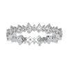 Full diamond eternity band with prong set round diamonds.
