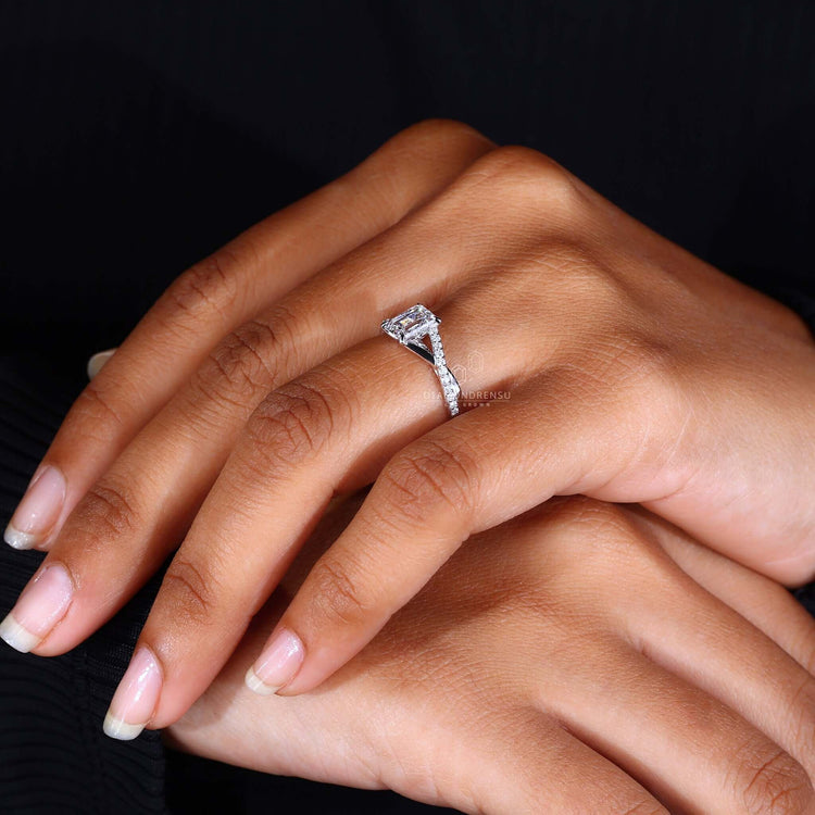 White Gold Engagement Ring offering a sleek and timeless design.