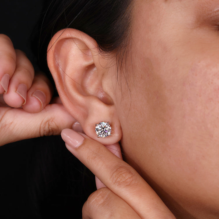 Elegant diamond earrings for women.