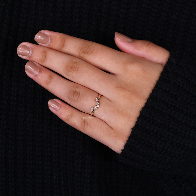 Handmade tiara diamond wedding ring.