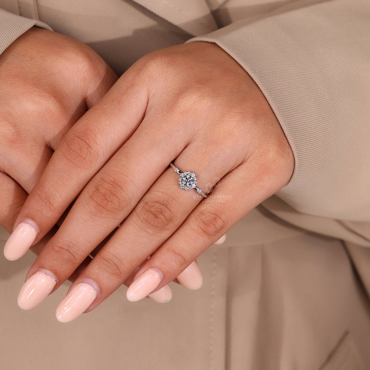Custom engagement ring designed for personal style.