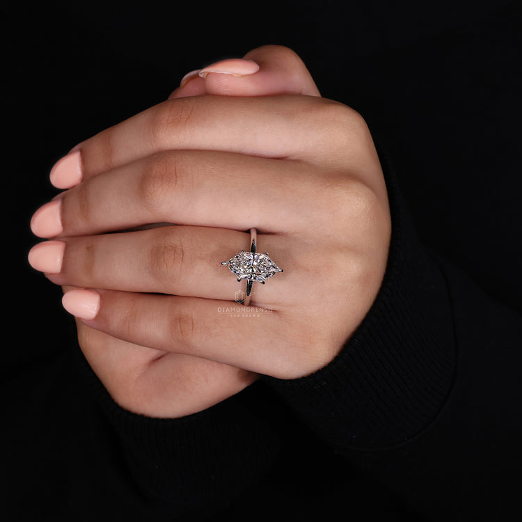 Buy engagement ring with Dutch marquise diamond ring style.