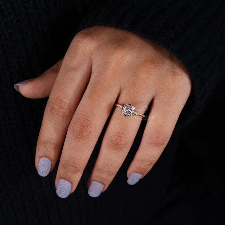 Gold milgrain ring highlighting timeless craftsmanship and style.