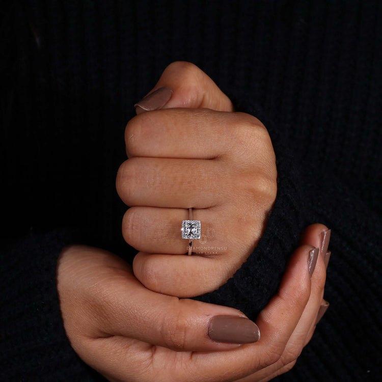 Elegant princess cut diamond ring showcasing a radiant sparkle.
