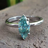 Marquise cut ring with hidden halo engagement ring