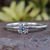 White gold engagement ring round cut engagement ring