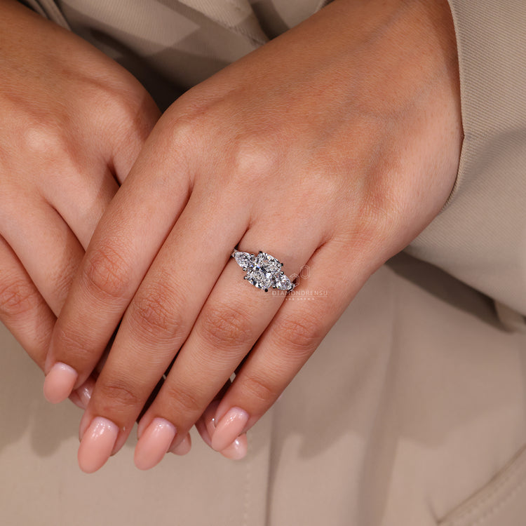 Engage Ring UK crafted in a mix of diamond cuts.