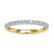 Round cut diamond gold band in half eternity design.
 Round cut diamond gold band in half eternity design.