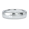 Mens gold wedding band with clean comfort fit design.
