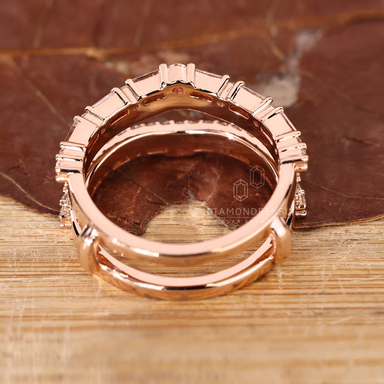 Lab Grown Diamond band in a double row pave style.