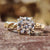 Twisted Engagement Ring with Moissanite Round Brilliant Cut in Yellow Gold
 Twisted Engagement Ring with Moissanite Round Brilliant Cut in Yellow Gold