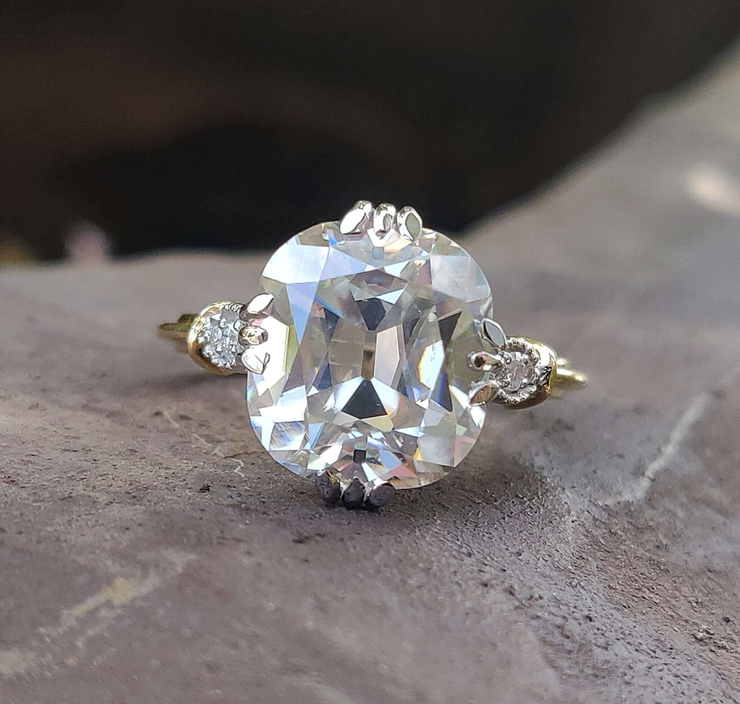 Cushion cut moissanite ring cushion cut engagement ring.