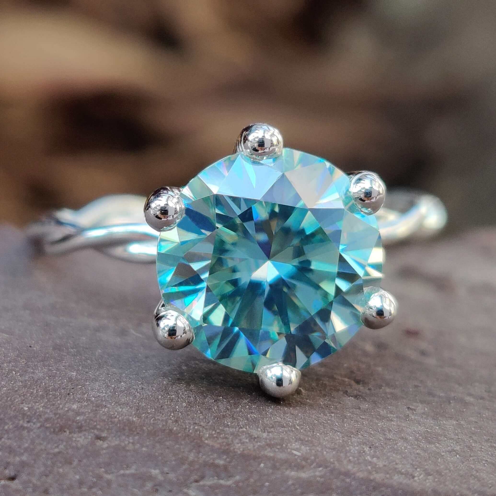 Twisted Band Engagement Ring with a unique design, perfect for a modern bride.