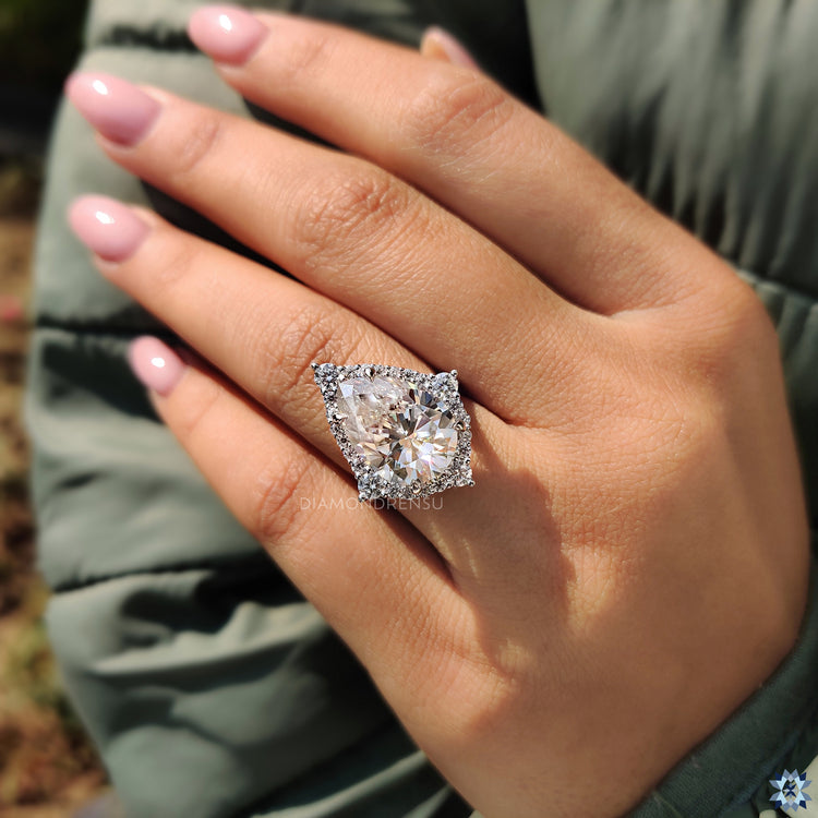 Round Ruby ring in cathedral setting ring