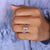Elongated cushion engagement ring showcasing sophisticated beauty. Elongated cushion engagement ring showcasing sophisticated beauty.