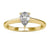 Pear diamond ring with solitaire cathedral setting.
 Pear diamond ring with solitaire cathedral setting.