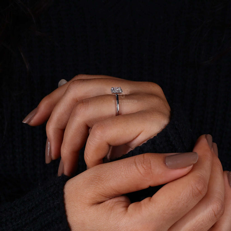 Princess cut halo diamond ring for the perfect proposal.