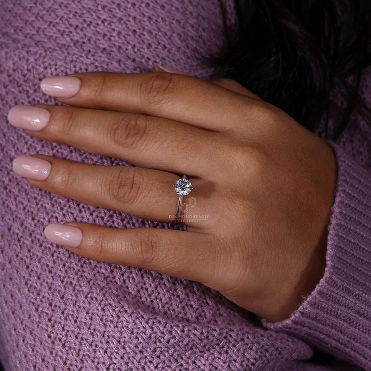 UK engagement ring with a hidden halo and handmade jewelry design, perfect for modern brides.