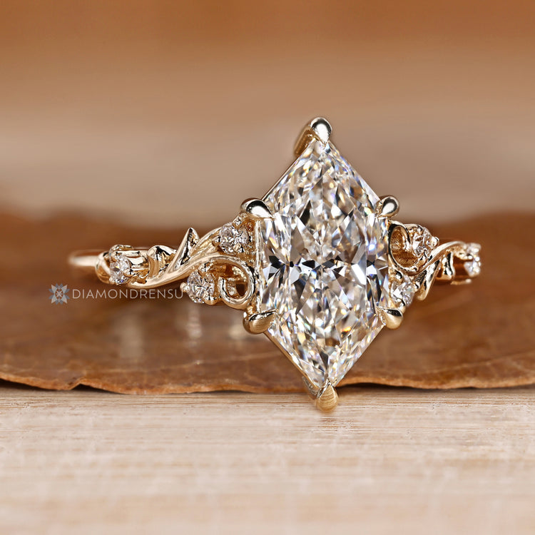 Dutch marquise ring with art deco style details.
