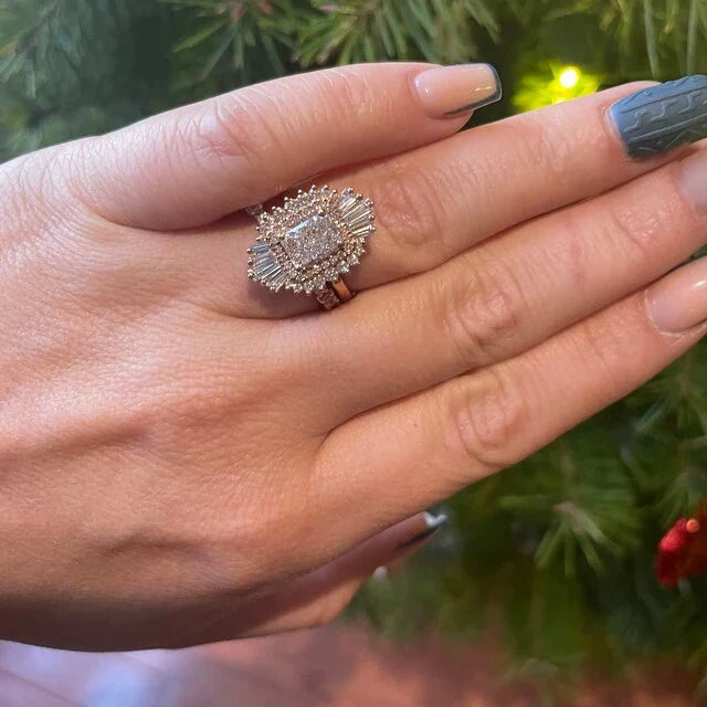 Radiant Engagement Ring Halo Setting
