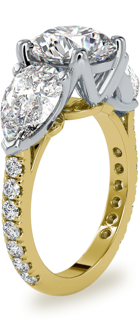 White and Yellow Gold Diamond Ring White and Yellow Gold Diamond Ring