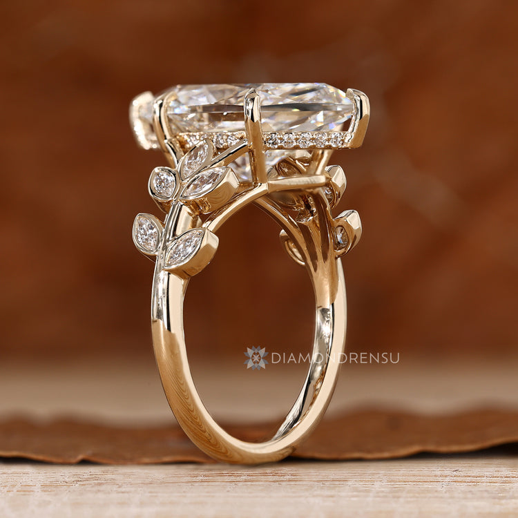 IGI certified diamond ring with six claw prong setting.