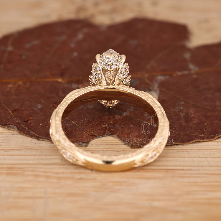Marquise Engagement Ring in Vintage Style