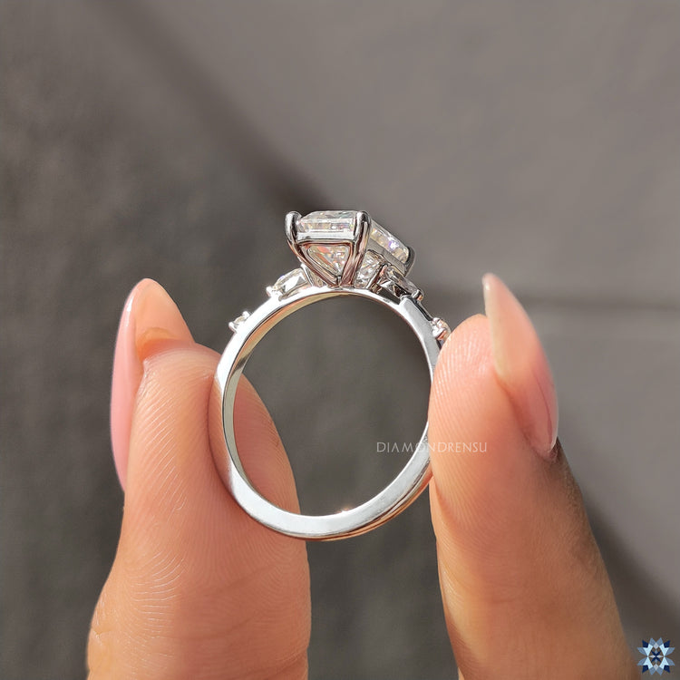 Emerald Cut Ring in 4 prong ring style