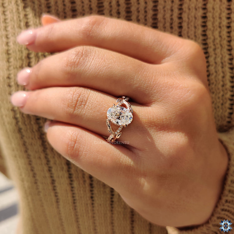 Hidden halo engagement ring in custom engagement ring design