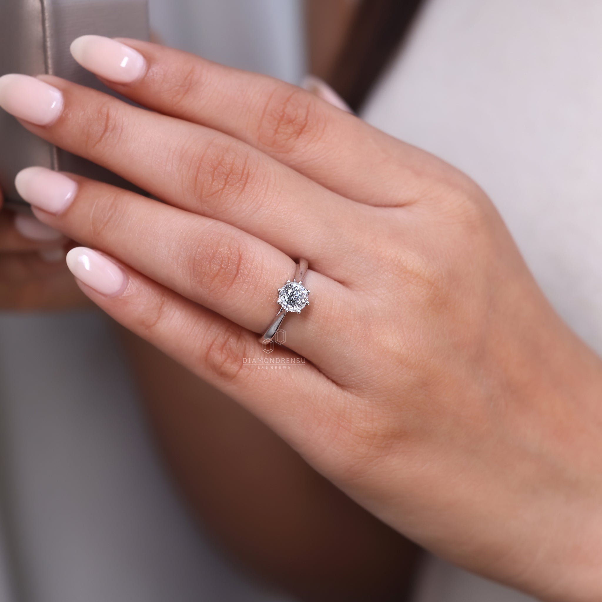 Tapered Shank Portuguese Engagement Ring