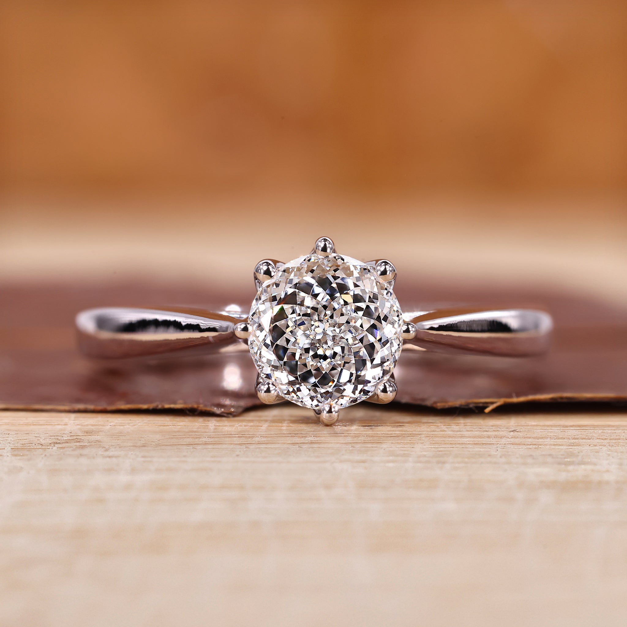 Tapered Shank Portuguese Engagement Ring