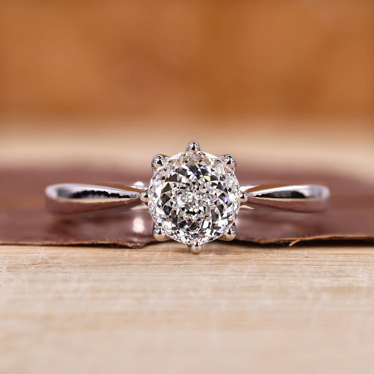 Tapered Shank Portuguese Engagement Ring