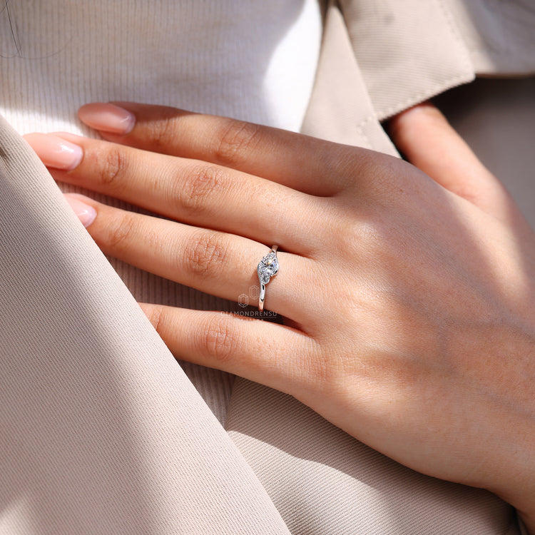 Prong setting ring designed for secure and elegant wear.