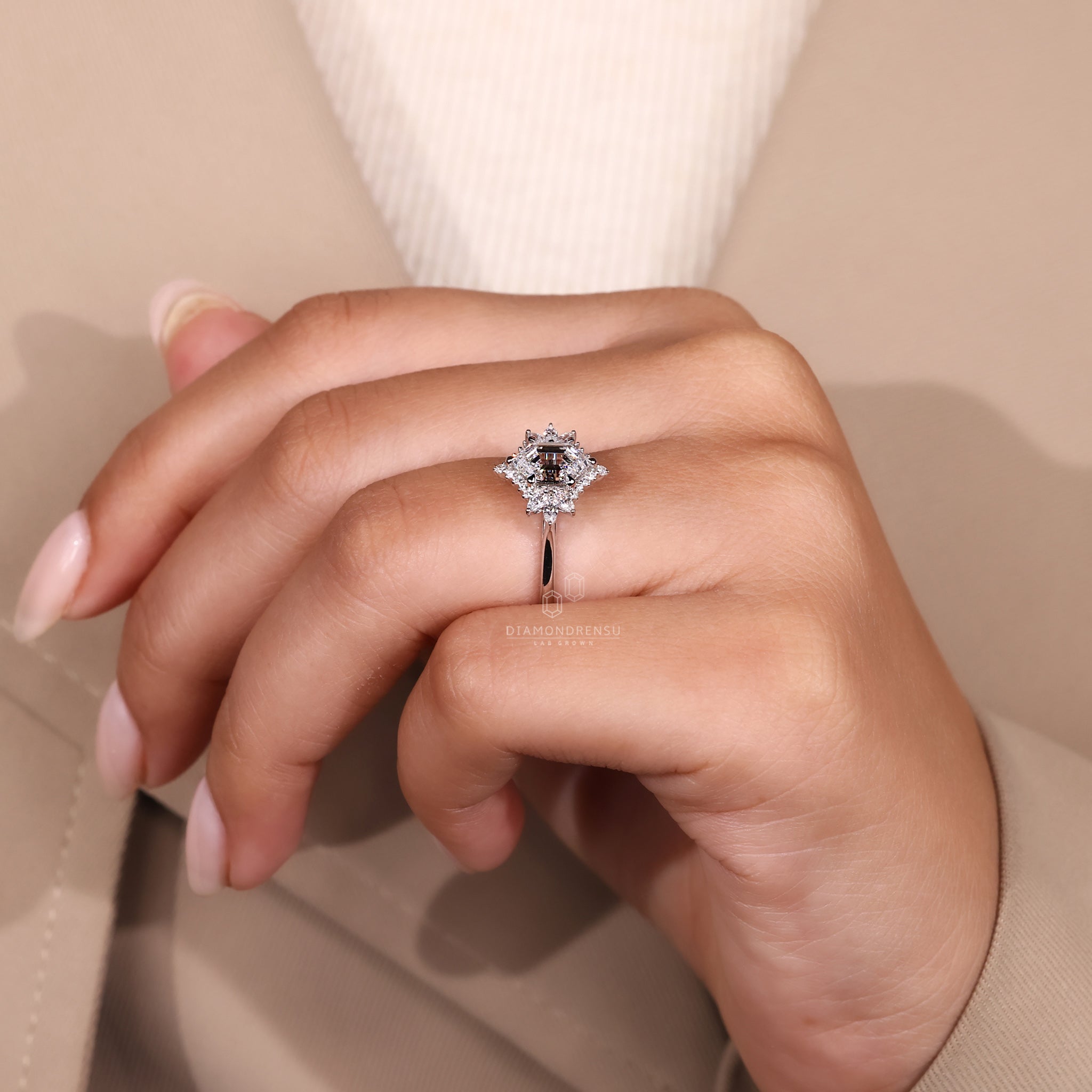 Elegant marquise ring in handmade jewelry design