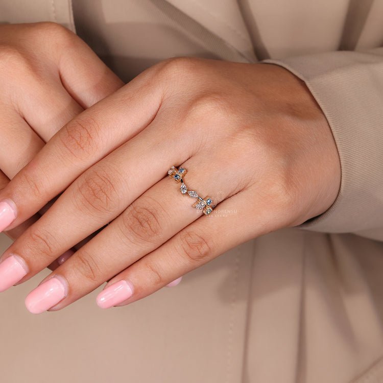 Lab Grown Diamond set in a yellow gold band.