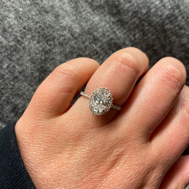 Halo Oval Cut Ring