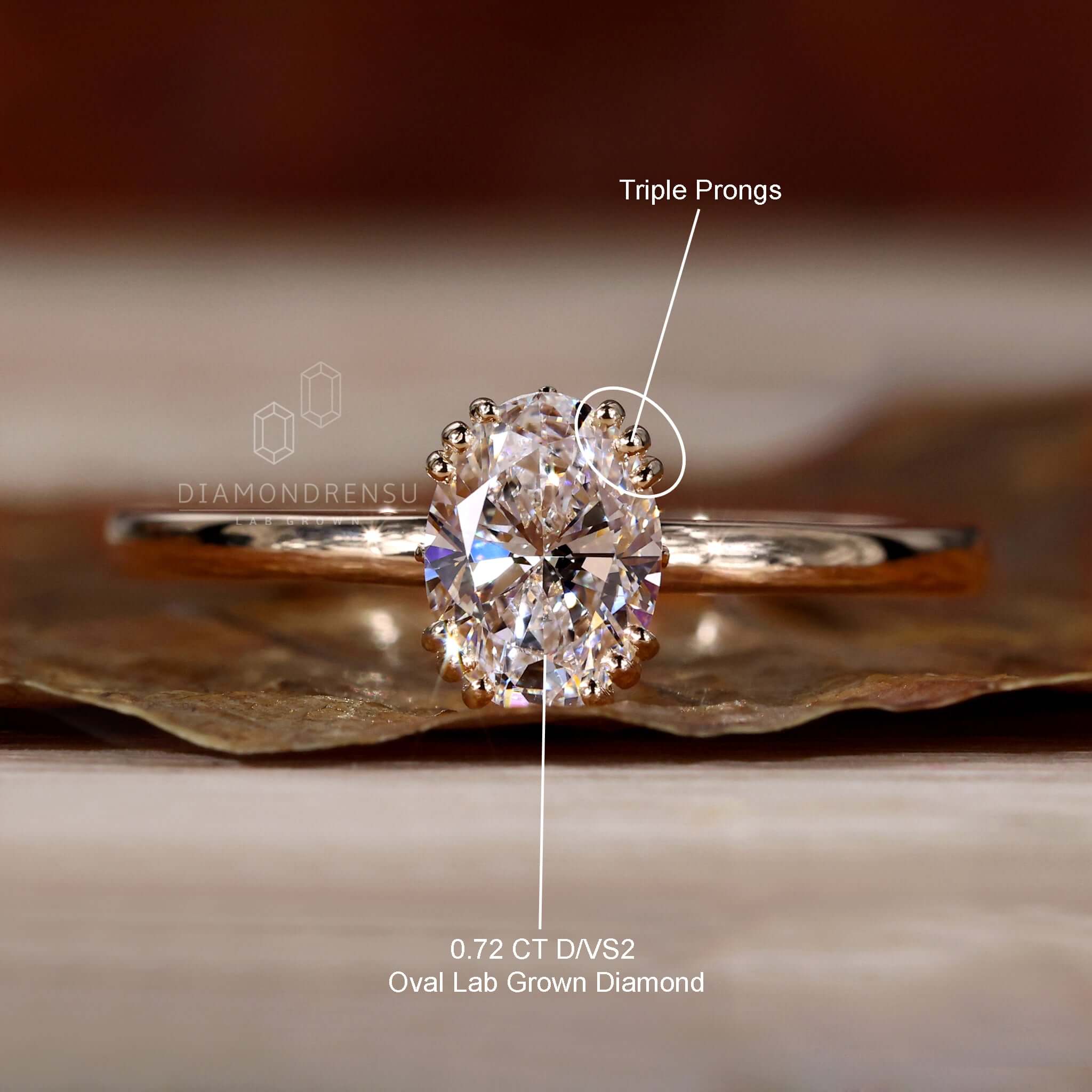 Gold oval solitaire engagement ring perfect for unique proposals.